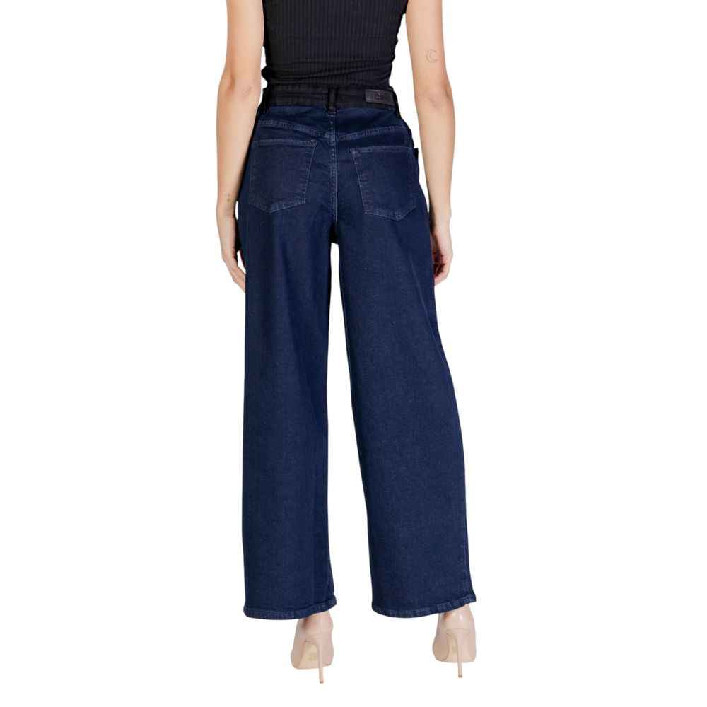 ICHI Blue Cotton Pant