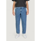 Jack Jones Blue Cotton Relaxed Fit Jeans