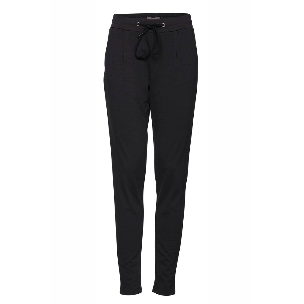 ICHI Black Polyester Pant