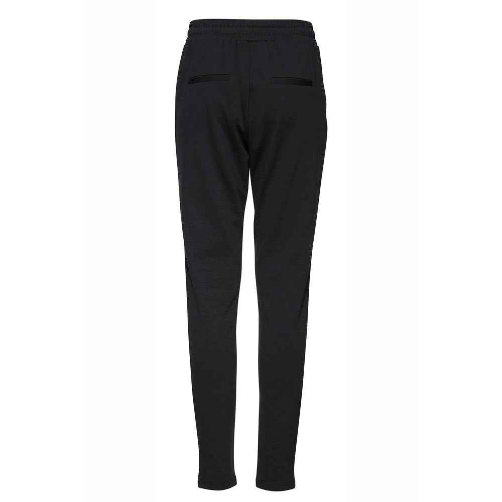 ICHI Black Polyester Pant