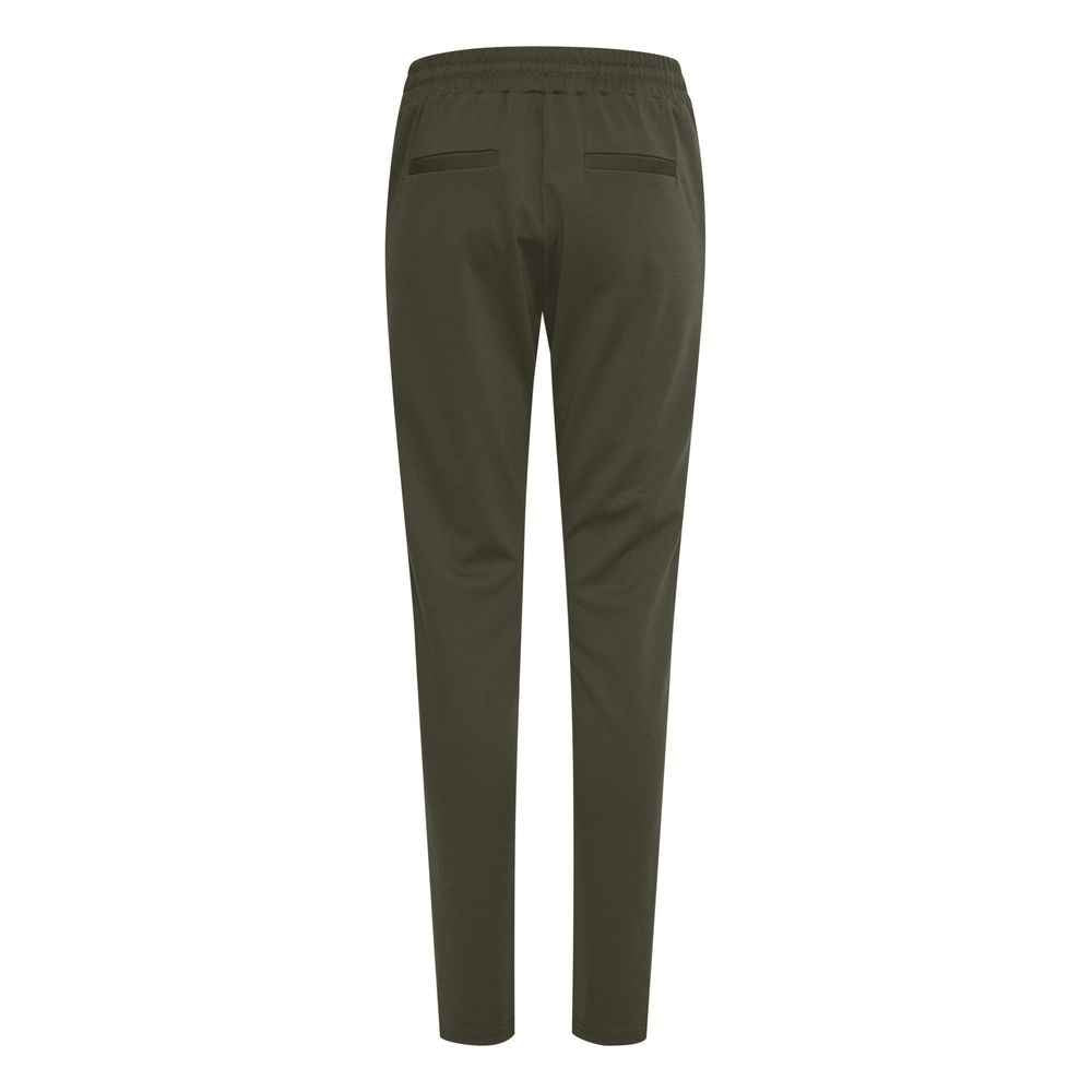 ICHI Green Polyester Pant