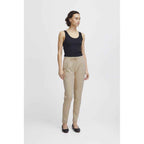 ICHI Beige Polyester Pant