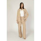 Sandro Ferrone Beige Polyester Blazer
