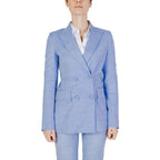 Sandro Ferrone Blue Viscose Blazer