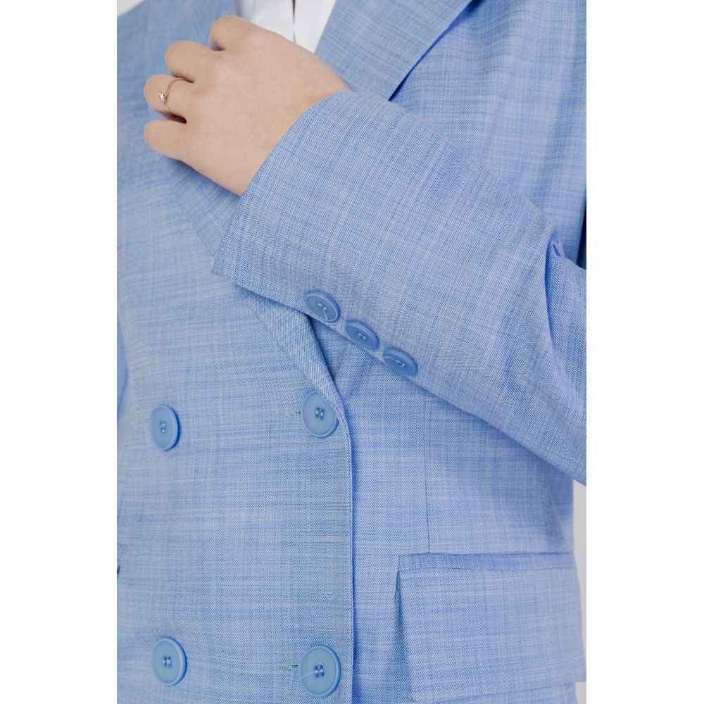 Sandro Ferrone Blue Viscose Blazer