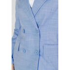 Sandro Ferrone Blue Viscose Blazer