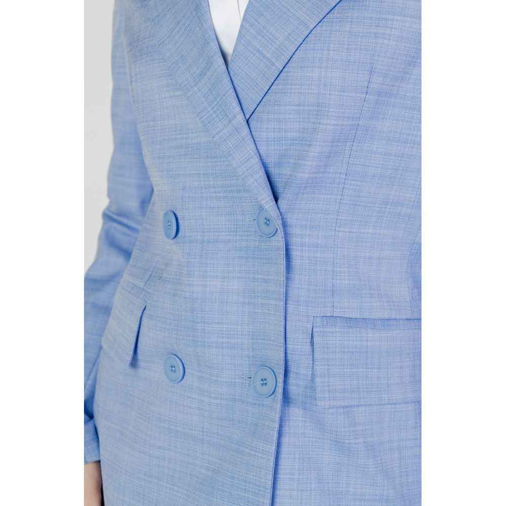 Sandro Ferrone Blue Viscose Blazer