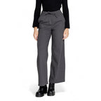 Jacqueline De Yong Gray Cotton Pant