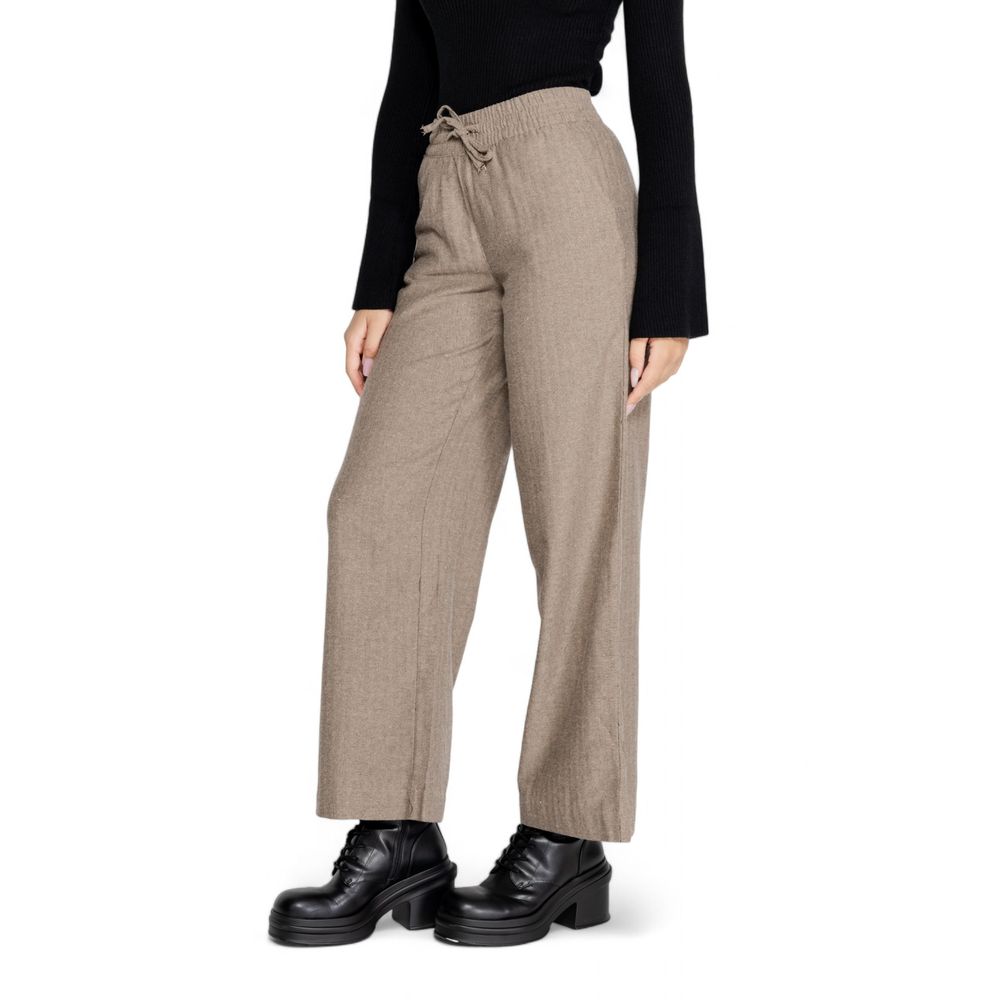 Jacqueline De Yong Brown Cotton Pant