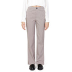 Only Beige Polyester Flared Pants