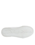 Dolce & Gabbana White Leather Classic Low Top Sneakers Shoes