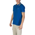 Hugo Boss Blue Cotton Polo Shirt