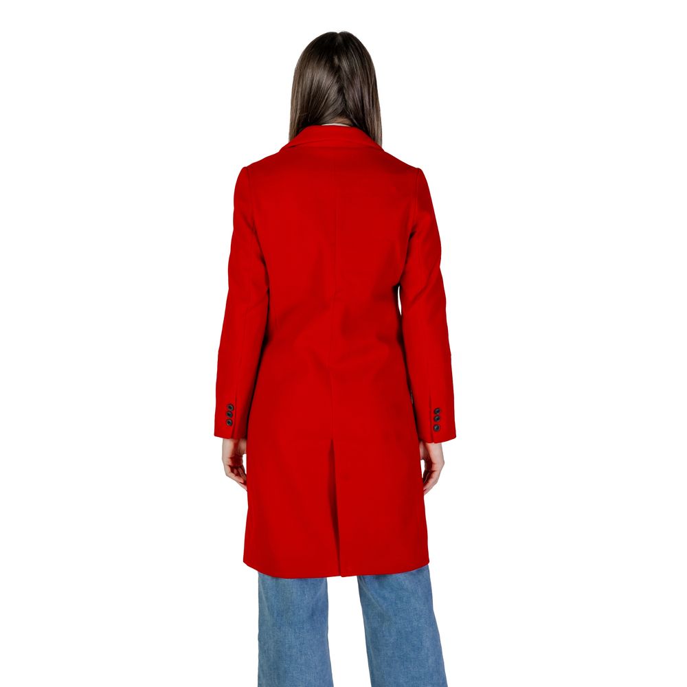 Vero Moda Red Polyester Coat