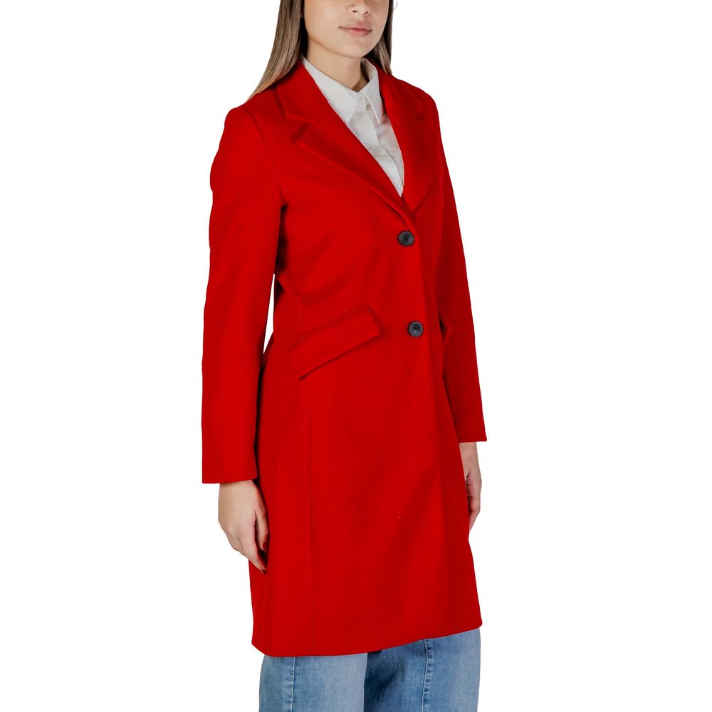 Vero Moda Red Polyester Coat