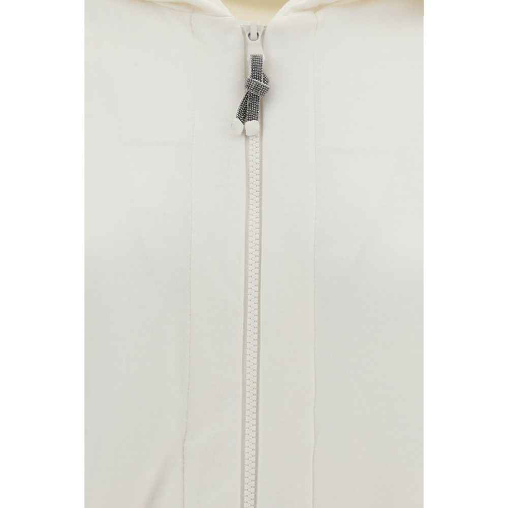 Brunello Cucinelli White Silk Sweatshirt