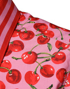 Dolce & Gabbana Pink Cherry Cotton Formal MARTINI Dress Shirt