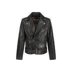 Golden Goose Brown Calf Leather Bos Taurus Biker Jacket