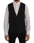 Dolce & Gabbana Gray Wool Stretch Vest