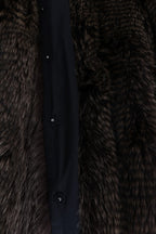 Dolce & Gabbana Brown Raccoon Fur Coat Jacket