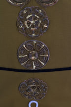 Dolce & Gabbana Yellow Crystal Cross Vest Jacket