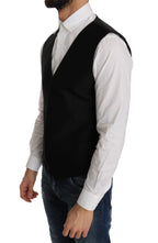 Dolce & Gabbana Black Polka Dot Pattern Vest