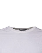 Dolce & Gabbana White Silk Crew Neck Men Pullover Sweater