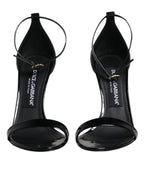 Dolce & Gabbana Black KEIRA Heels Ankle Strap Sandals Shoes