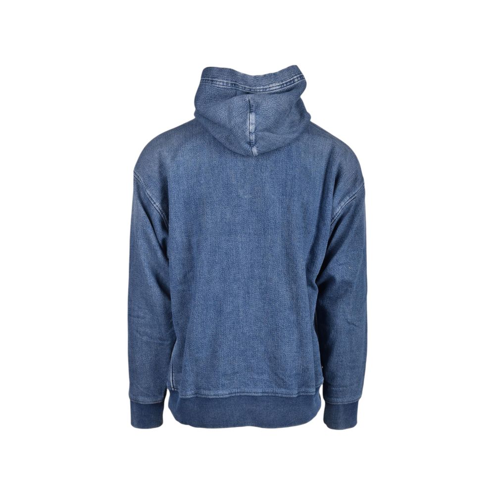 Diesel Blue Cotton Hoodie