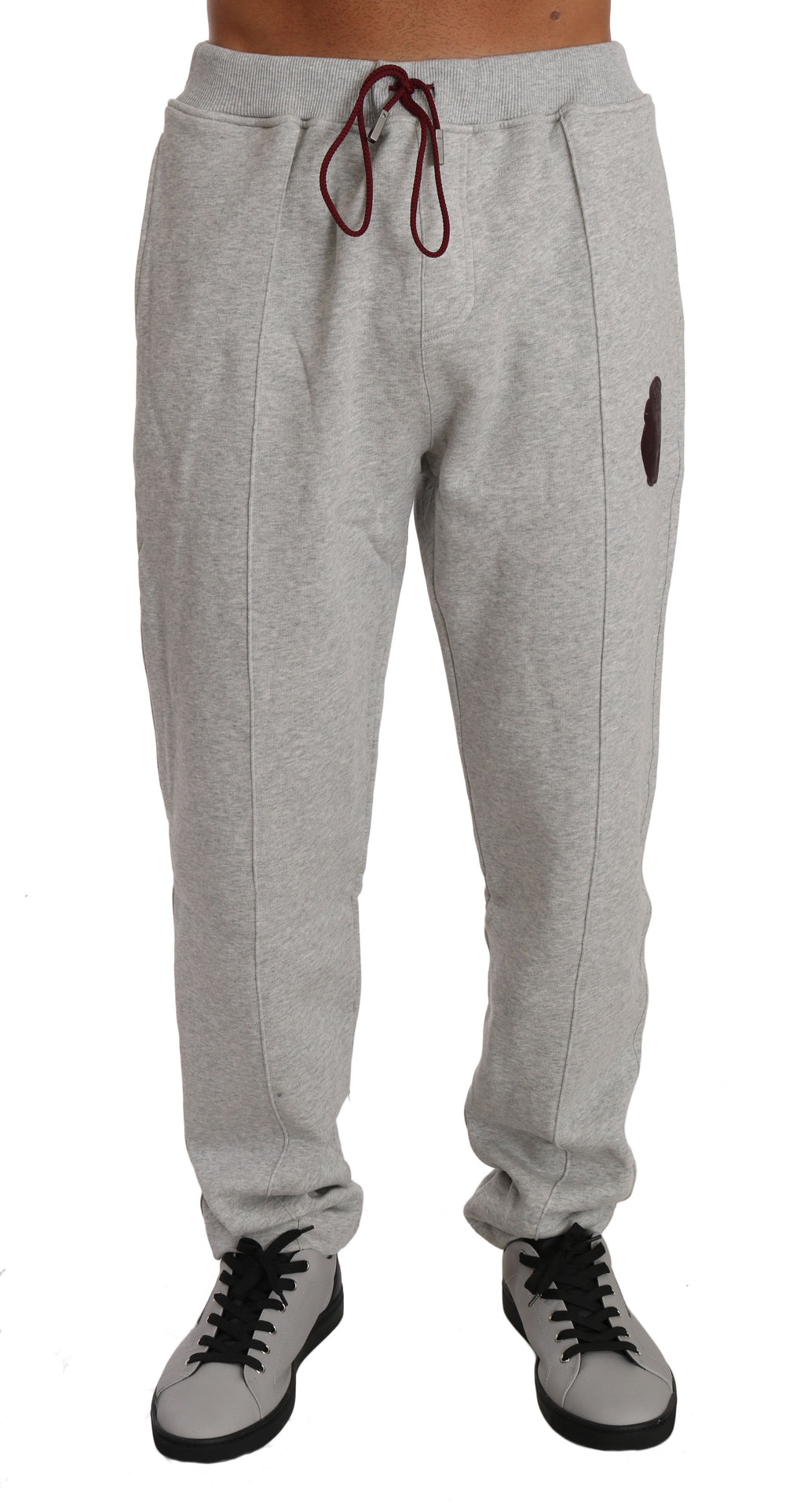 Billionaire Italian Couture Gray Cotton Sweater Pants Tracksuit