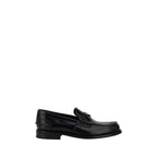 Prada Black Calf Leather Bos Taurus Slip-On Loafers