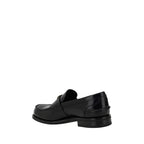 Prada Black Calf Leather Bos Taurus Slip-On Loafers