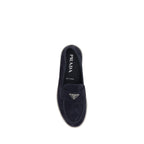 Prada Blue Rubber Slip-On Loafers
