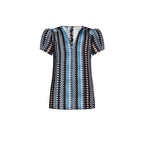 Rinascimento Turquoise Polyester Blouse