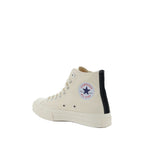 Comme Des Garçons Play x Converse White Rubber High Top Sneakers