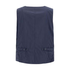 Herno Blue Polyamide Sleveless Jacket