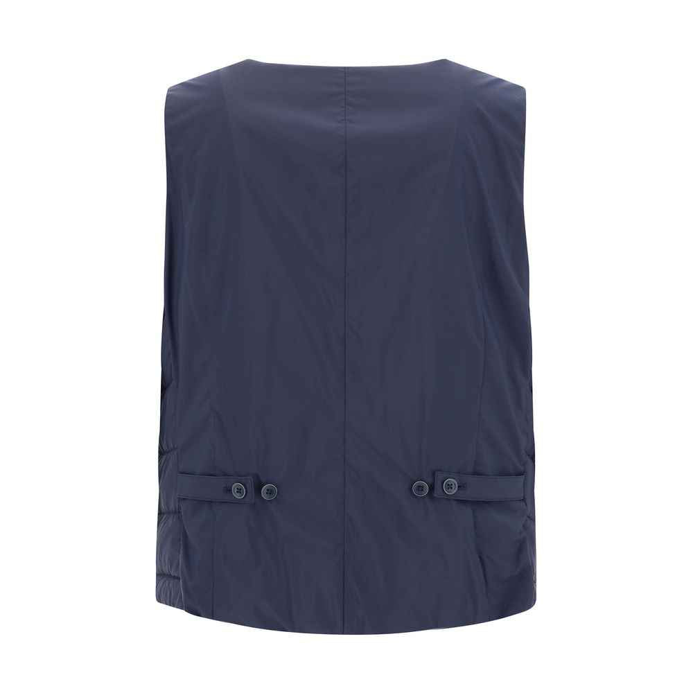 Herno Blue Polyamide Sleveless Jacket