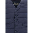 Herno Blue Polyamide Sleveless Jacket