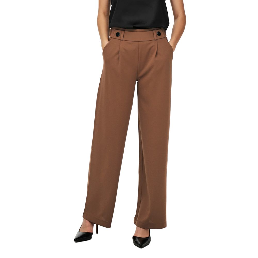 Jacqueline De Yong Brown Polyester Pant