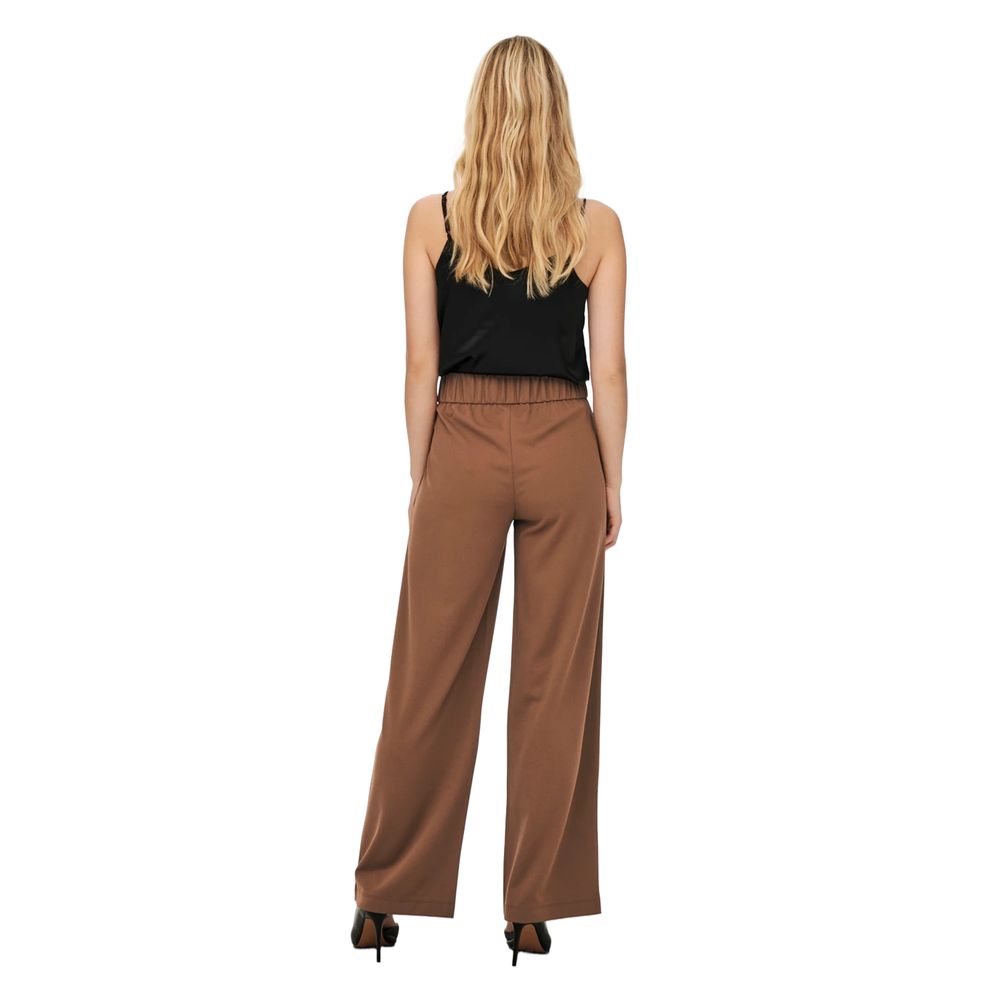 Jacqueline De Yong Brown Polyester Pant