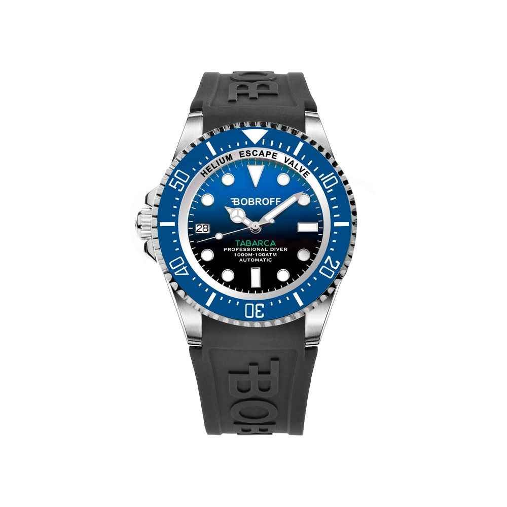 Bobroff Black Rubber Sport Watch