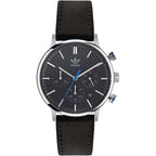 Adidas Black Leather Dress Watch
