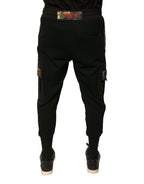 Dolce & Gabbana Black Cotton Jogger Cargo Sweatpants Pants
