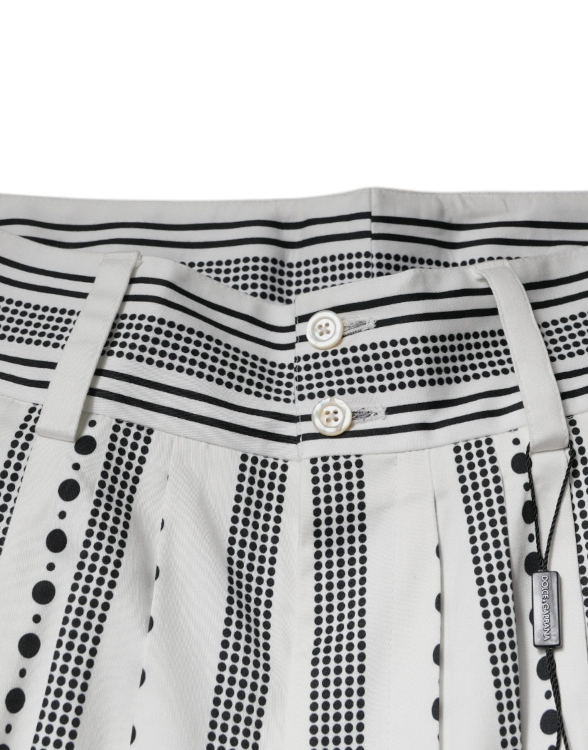 Dolce & Gabbana White Straight Formal Dress Pants