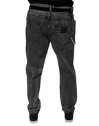 Dolce & Gabbana Dark Gray Cotton Skinny Denim Jeans