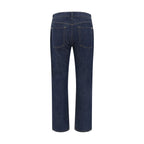7FOR Blue Cotton Straight-Leg Jeans