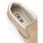 Dior Beige Leather Slip-On Loafers