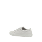 Fendi White Calf Leather Bos Taurus Athletic Sneakers