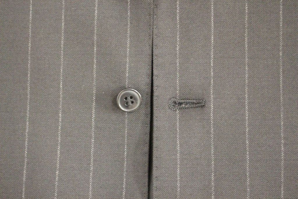 Dolce & Gabbana Black Striped Wool Logo Vest