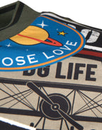 Dolce & Gabbana Multicolor Graphic Print Cotton Crew Neck T-shirt