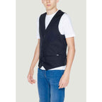 Gianni Lupo Black Cotton Waistcoat